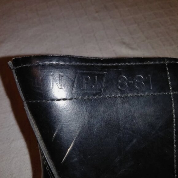 BLACK POLISHED AUGUST 1981 RO-SEARCH LEATHER ENGINEER 10.5N BOOTS KD 00365 main image 7